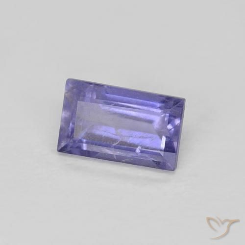 Iolita Roxo profundo Natural 0.33ct, baguete, VS