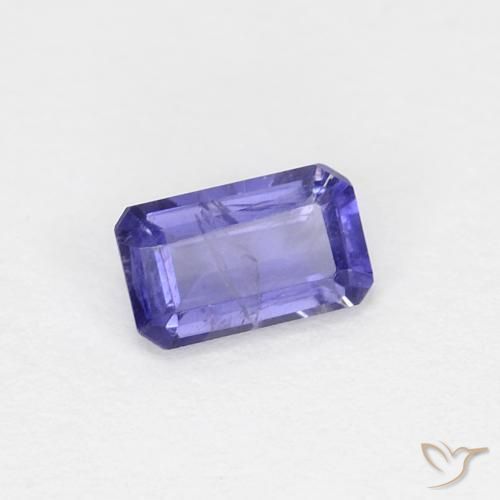 Iolita Roxo profundo Natural 0.24ct, Corte Octógono / Esmeralda, SI