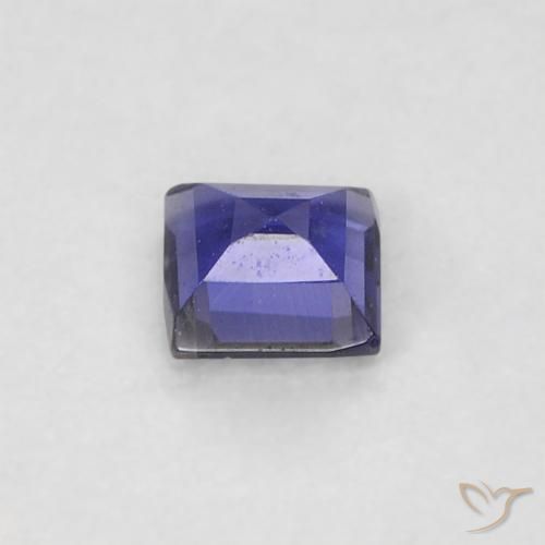 Iolita Roxo azulado escuro Natural 0.13ct, Quadrado, VS