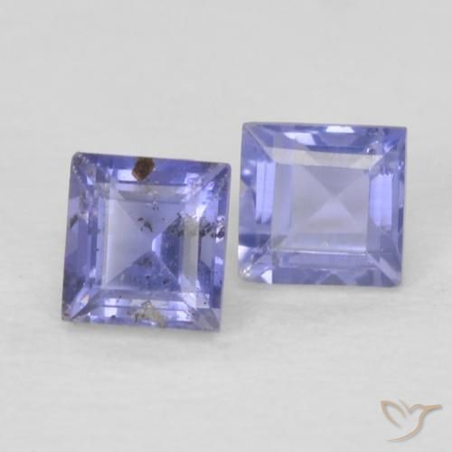 Pedras preciosas de Iolita Azul prateado natural de 0.20 ct, Quadrado, VS
