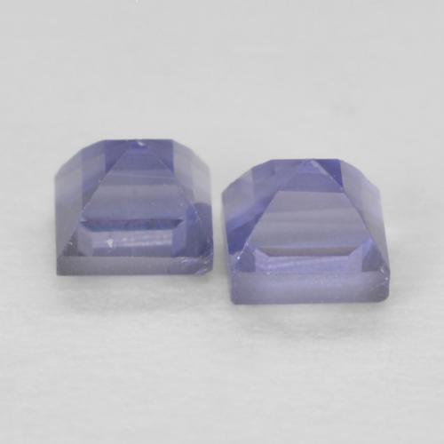 Pedras preciosas de Iolita Roxo azulado escuro natural de 0.23 ct, Quadrado, VS