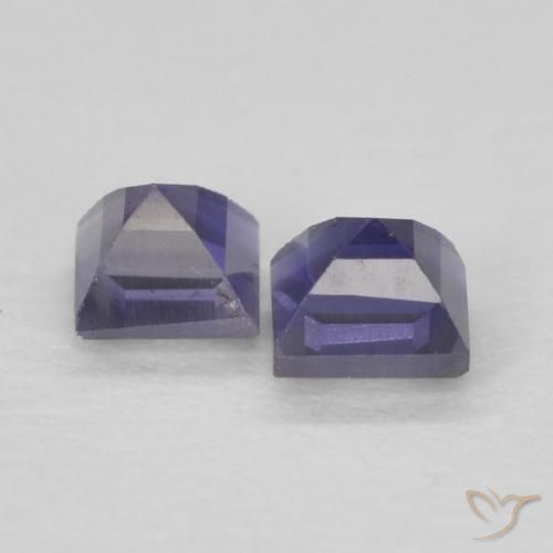 Pedras preciosas de Iolita Roxo profundo natural de 0.20 ct, Quadrado, VS