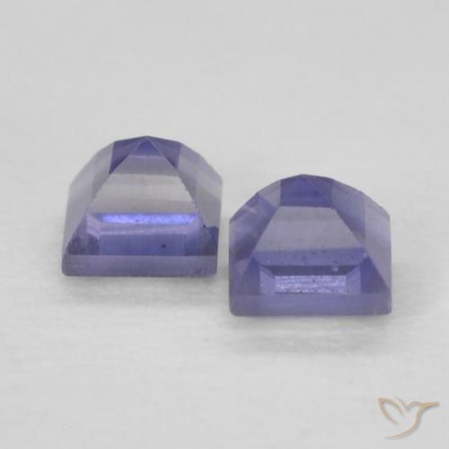 Pedras preciosas de Iolita Roxo azulado escuro natural de 0.22 ct, Quadrado, VS