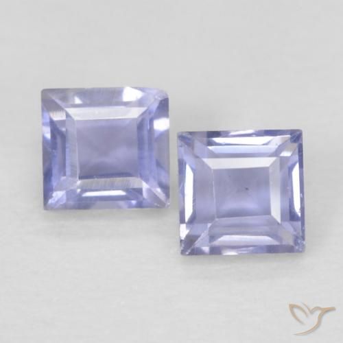 0.18ctw Natural Medium Light-Violet Iolita, Quadrado, VS