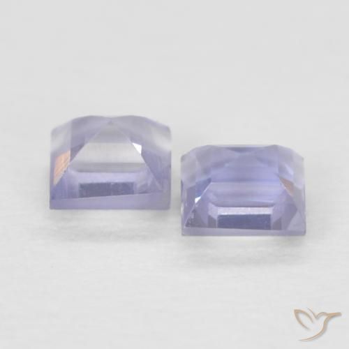 Pedras preciosas de Iolita Medium Light-Violet natural de 0.18 ct, Quadrado, VS