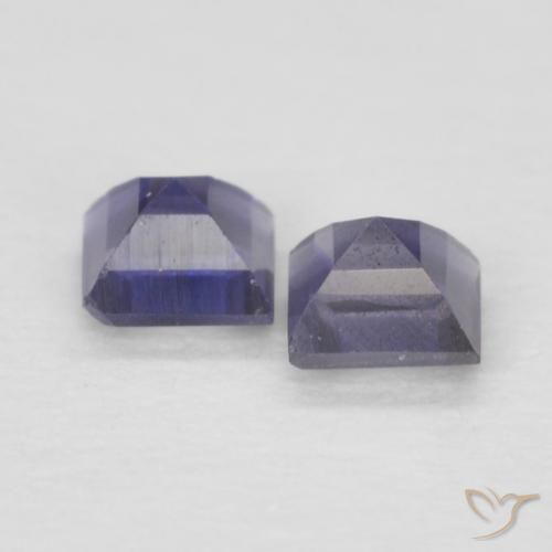 Pedras preciosas de Iolita Roxo profundo natural de 0.15 ct, Quadrado, VS