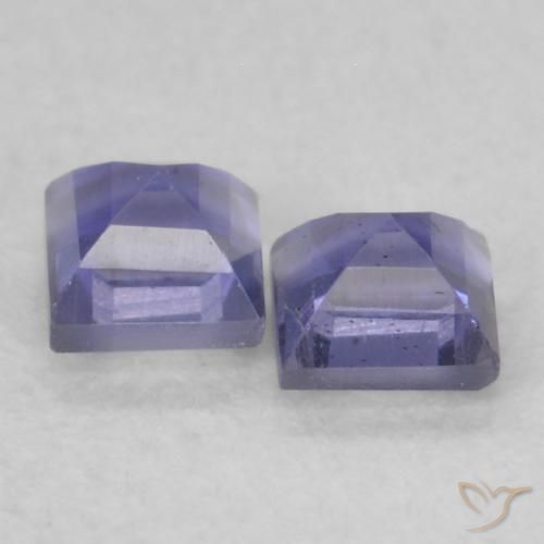 Pedras preciosas de Iolita Roxo azulado escuro natural de 0.22 ct, Quadrado, VS