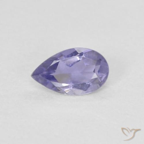 0.15ct Natural Violeta rosado Iolita, Formato de pêra, VVS
