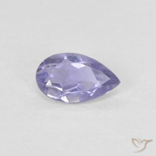 Iolita Violeta rosado Natural 0.15ct, Formato de pêra, VVS