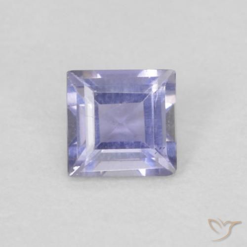 0.12ct Natural Medium Light-Violet Iolita, Quadrado, VVS