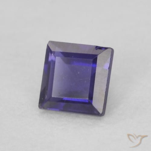 Iolita Roxo profundo Natural 0.14ct, Quadrado, VVS