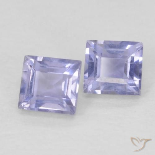 Pedras preciosas de Iolita Violeta Azul natural de 0.19 ct, Quadrado, VS