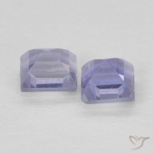 Pedras preciosas de Iolita Violeta Azul natural de 0.19 ct, Quadrado, VS