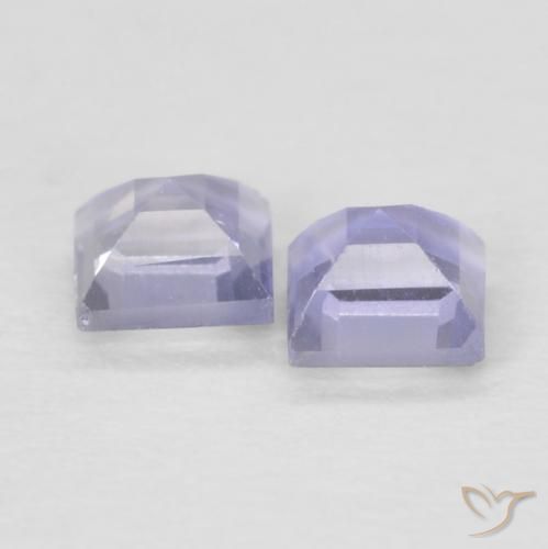 Pedras preciosas de Iolita Azul púrpura claro natural de 0.17 ct, Quadrado, VS