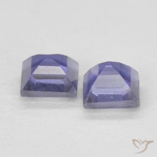 Pedras preciosas de Iolita Azul escuro natural de 0.18 ct, Quadrado, VS
