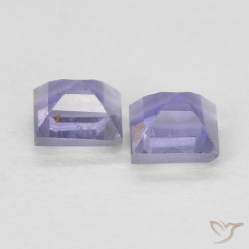 Pedras preciosas de Iolita Azul prateado natural de 0.19 ct, Quadrado, VS