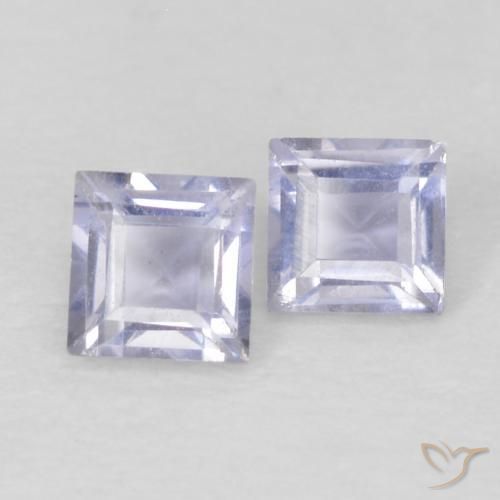 Pedras preciosas de Iolita céu azul claro natural de 0.18 ct, Quadrado, VS