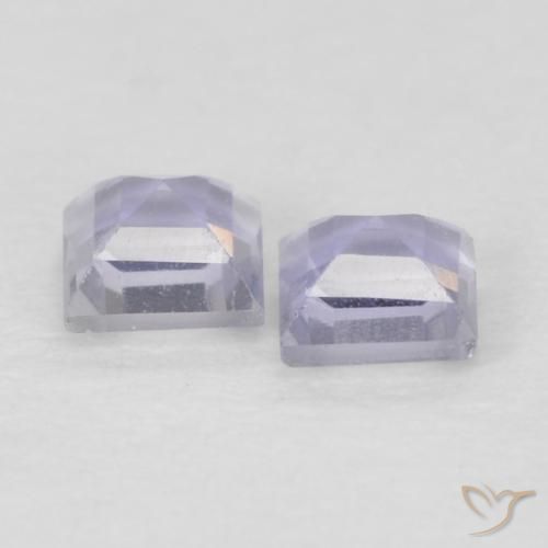 Pedras preciosas de Iolita céu azul claro natural de 0.18 ct, Quadrado, VS