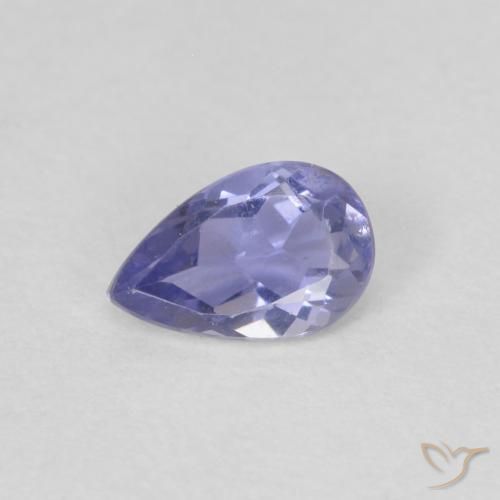 0.17ct Natural Medium Light-Violet Iolita, Formato de pêra, VVS