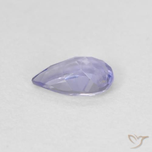 Iolita Medium Light-Violet Natural 0.17ct, Formato de pêra, VVS