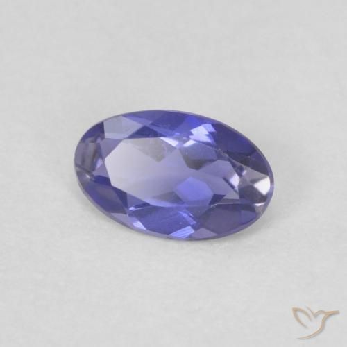 Iolita Roxo azulado escuro Natural 0.14ct, oval, VVS