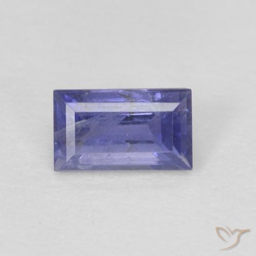 0.30ct Natural Violeta médio Iolita, baguete, VS-SI