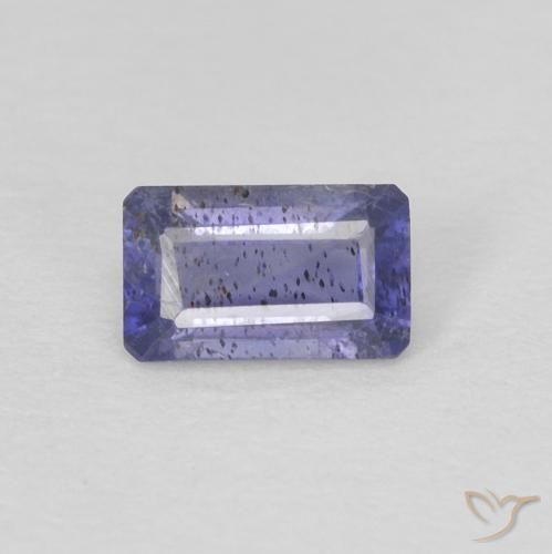 Iolita violeta natural 0,25ct, corte esmeralda, VS-SI
