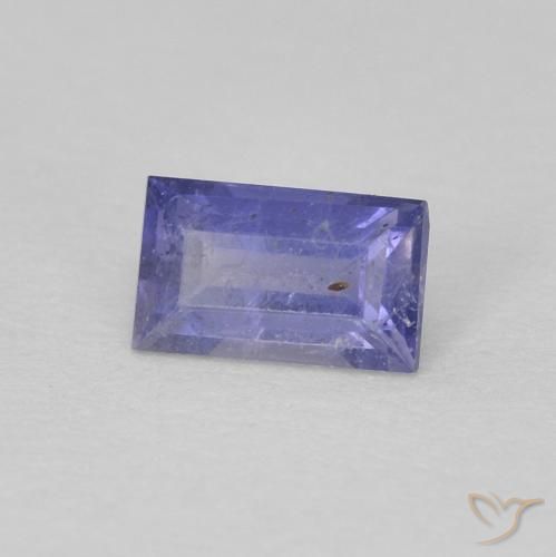 Iolita Violeta médio Natural 0.30ct, baguete, VS-SI