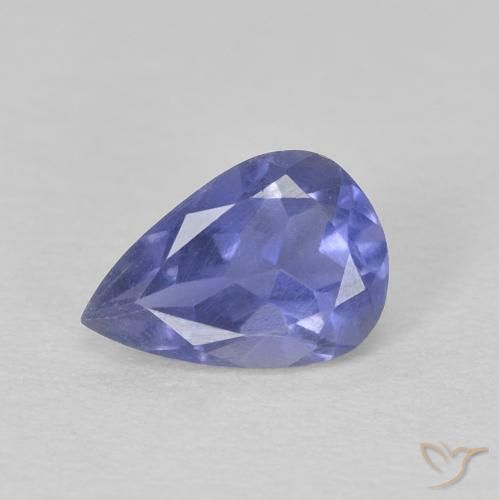 0.35ct Natural violeta real Iolita, Formato de pêra, VS