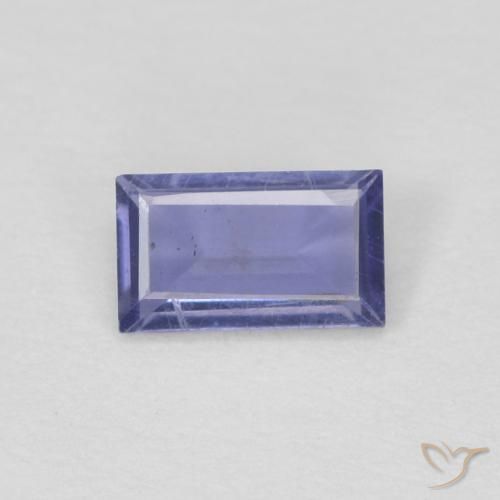 0.20ct Natural violeta real Iolita, baguete, VS