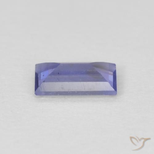 Iolita violeta real Natural 0.20ct, baguete, VS