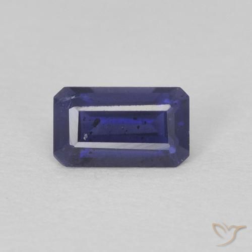 Iolita Azul profundo Natural 0.28ct, Corte Esmeralda, VS