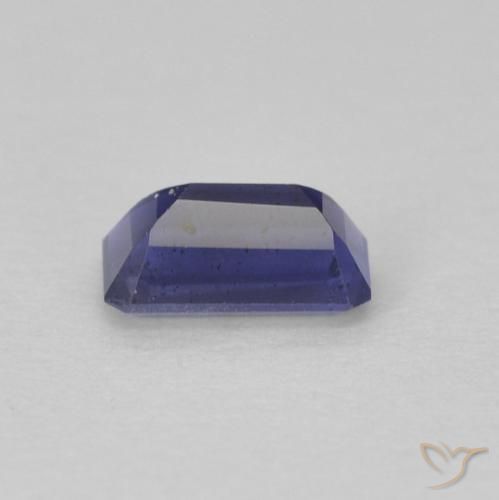 Iolita Azul profundo Natural 0.28ct, Corte Esmeralda, VS