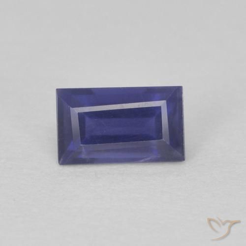 0.29ct Natural Azul profundo Iolita, baguete, VS