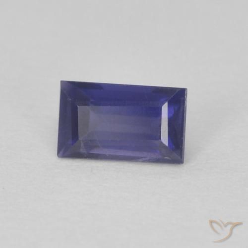 Iolita Azul profundo Natural 0.29ct, baguete, VS
