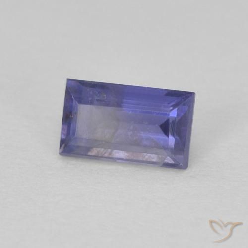 Iolita Violeta médio Natural 0.33ct, baguete, VS-SI