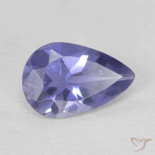 Iolita Azul prateado Natural 0.33ct, Formato de pêra, VS