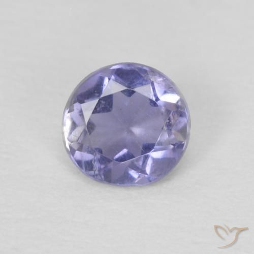 0.17ct Natural Azul prateado Iolita, Redondo, VS