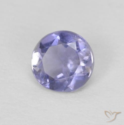 Iolita Azul prateado Natural 0.17ct, Redondo, VS