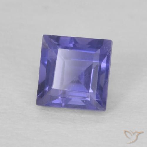 Iolita Azul profundo Natural 0.15ct, Quadrado, VS