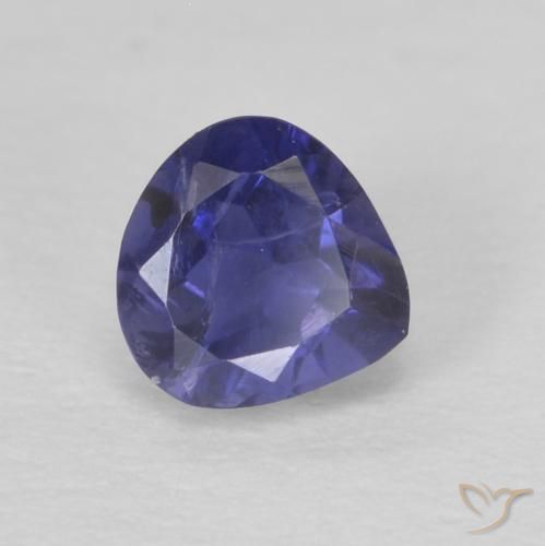 Iolita Azul escuro Natural 0.28ct, Formato de pêra, VS