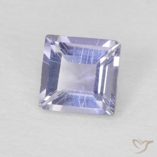 Iolita Azul prateado Natural 0.12ct, Quadrado, VS