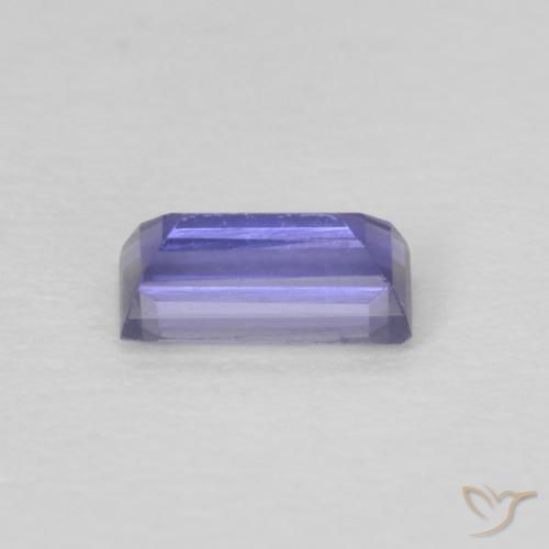 Iolita Azul prateado Natural 0.19ct, baguete, VS