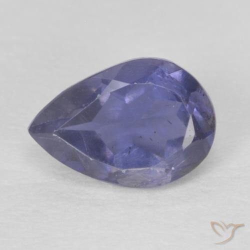 0.36ct Natural Azul prateado Iolita, Formato de pêra, VS
