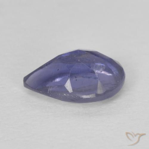 Iolita Azul prateado Natural 0.36ct, Formato de pêra, VS