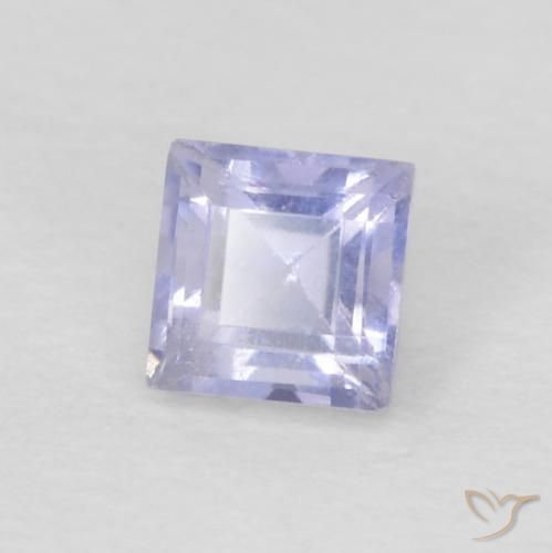 Iolita Violeta Muito Claro Natural 0.15ct, Quadrado, VVS-VS