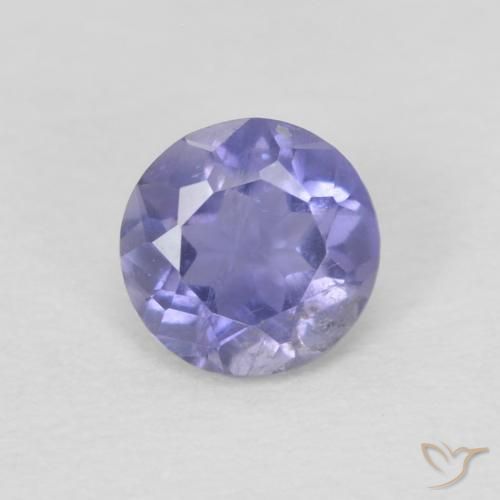 0.23ct Natural Roxo profundo Iolita, Redondo, VS-SI