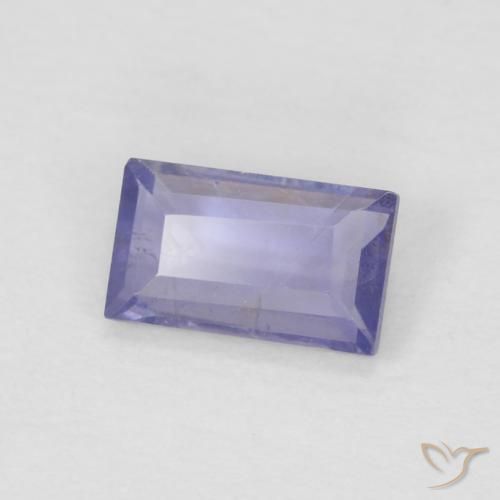 Iolita Roxo azulado escuro Natural 0.24ct, baguete, VS