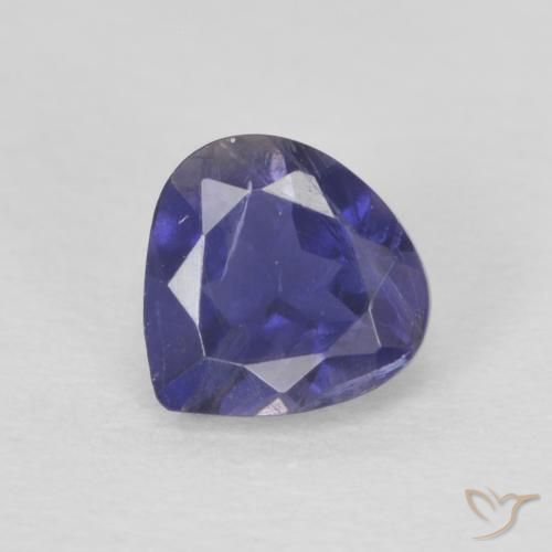 0.37ct Natural Azul profundo Iolita, Formato de pêra, VS