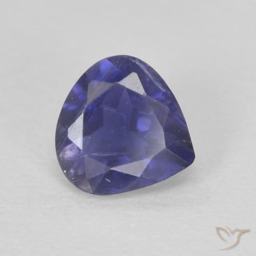 Iolita Azul profundo Natural 0.37ct, Formato de pêra, VS